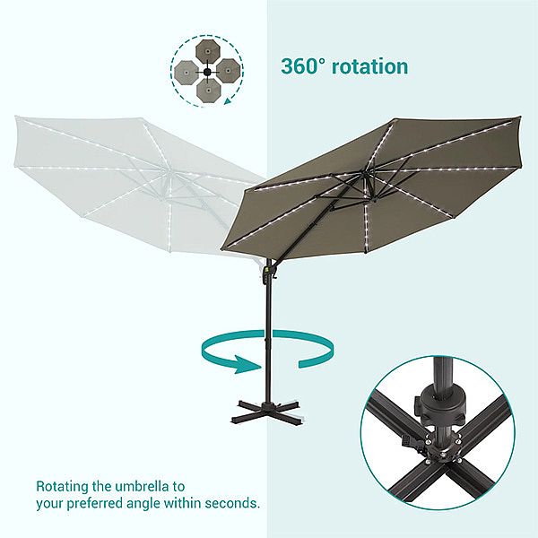 Wholesale 8 Feet Deluxe Square Patio Umbrella - 11U01G