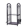 Iron Firewood Storage Rack with Fireplace Tools - 12H01F