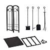 Iron Firewood Storage Rack with Fireplace Tools - 12H01F