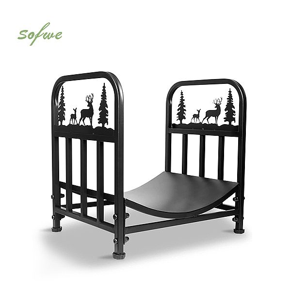 Wholesale Firewood Rack Log Holder with Christmas Elements - 12H01G