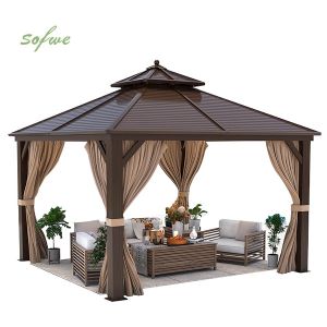 Outdoor Aluminum Pavilion Double Roof