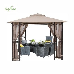 Outdoor Aluminum Alloy Pavilion with Mosquito Net