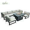 Aluminum Tube with Fire Pit Garden Outdoor Sofa Set - 11C01A
