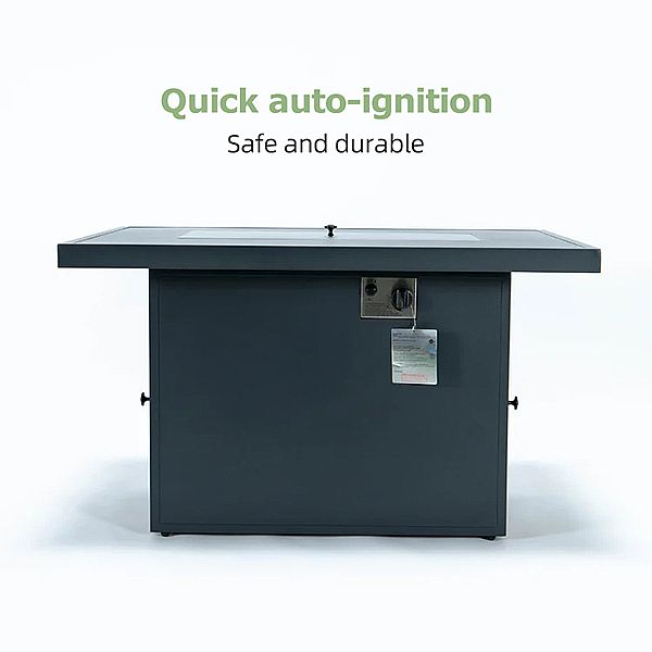 Aluminum Tube with Fire Pit Garden Outdoor Sofa Set - 11C01A