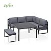 Cast Aluminum Garden Sofa Set with Table and Stool - 11C01F