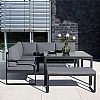 Cast Aluminum Garden Sofa Set with Table and Stool - 11C01F