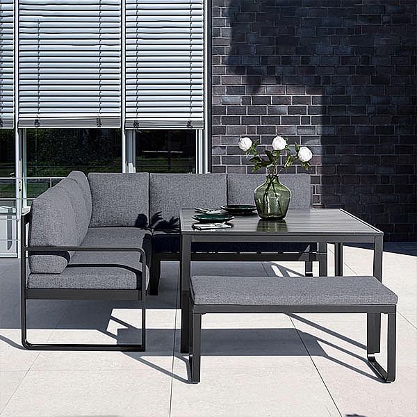 Cast Aluminum Garden Sofa Set with Table and Stool - 11C01F