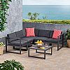 4 Piece Outdoor Aluminum V-shaped Sofa - 11C01H
