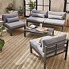 Luxury Aluminum Furniture Set with Cushion - 11C01Q