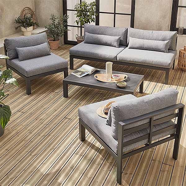Luxury Aluminum Furniture Set with Cushion - 11C01Q