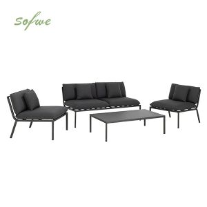 Metal Aluminum 4-piece Outdoor Sofa Set