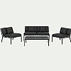 Metal Aluminum 4-piece Outdoor Sofa Set - 11C01R