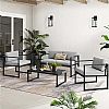 Modern Terrace Conversation Sofa Set - 11C01T