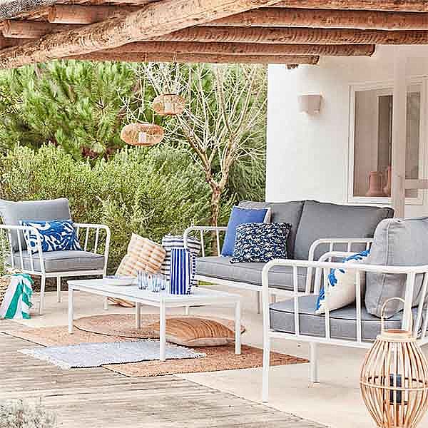 Modern Aluminum Sofa Set with Cushion - 11C01V