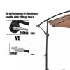 Solar-powered LED Outdoor Offset Hanging Umbrella Wholesale - 11U01W