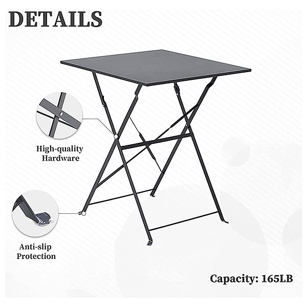 3 Pcs Patio Folding Bistro Set - 10B01B