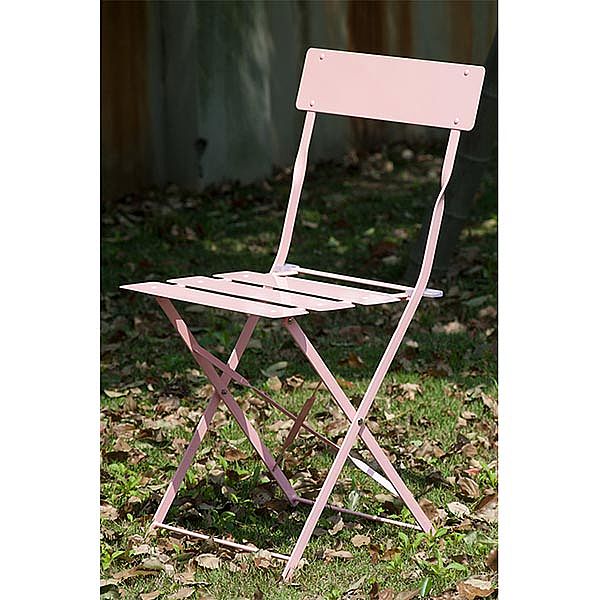3-Piece Courtyard Light Pink Folded Bistro Set - 10B01D