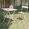 3-Piece Courtyard Light Pink Folded Bistro Set - 10B01D