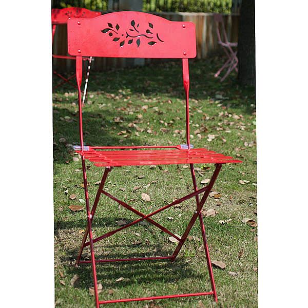 Metal 3 Piece Folding Outdoor Furniture Bistro Set - 10B01E