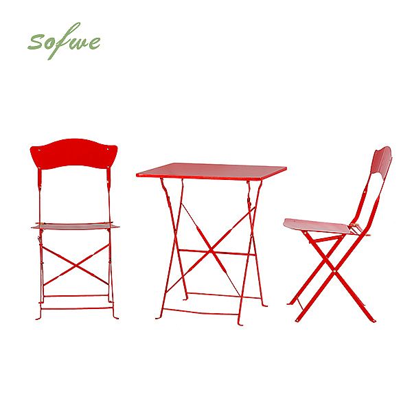 Metal Outdoor Folding Patio Table And Chairs - 10B01F