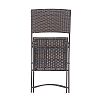 3 Pcs Wicker Rattan Folding Bistro Set - 10B01M