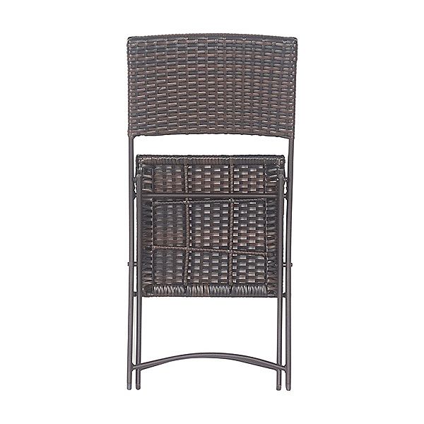 3 Pcs Wicker Rattan Folding Bistro Set - 10B01M