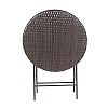 3 Pcs Wicker Rattan Folding Bistro Set - 10B01M