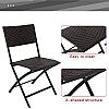 Patio Furniture 3 Piece Folding Rattan Chair Wicker - 10B01N