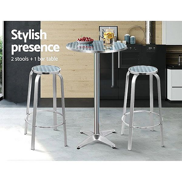 3 Pcs Aluminum Outdoor Bar Set - 10B01U