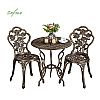 3-Piece Cast Aluminum Dining Table Set - 10B02A