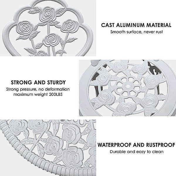 Cast Antique Outdoor Aluminum Bistro Sets - 10B02B