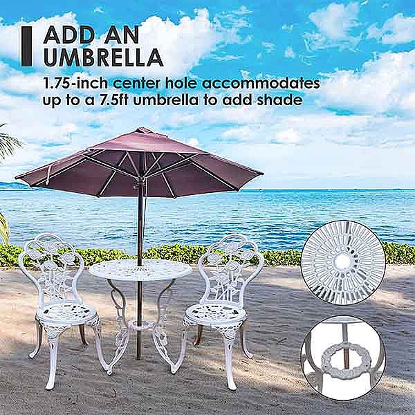 Cast Antique Outdoor Aluminum Bistro Sets - 10B02B