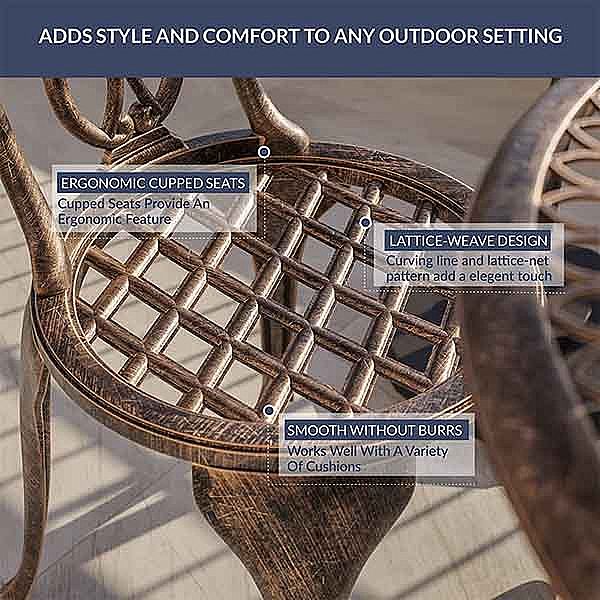 Metal Balcony Garden Patio Bistro Set - 10B02C