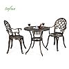 Weather Resistant Antique Metal Bistro Patio Set - 10B02E