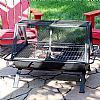 Large Outdoor Rectangular Fire Pit with Grill - 10H01F