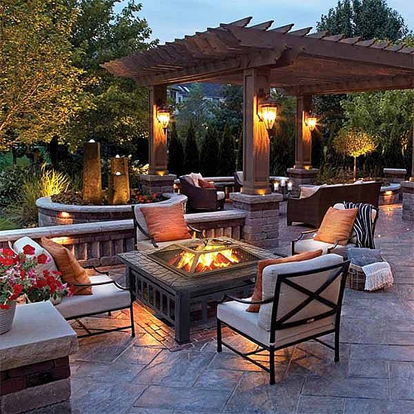 32-inch Square Metal BBQ Fire Pit Set - 10H01G
