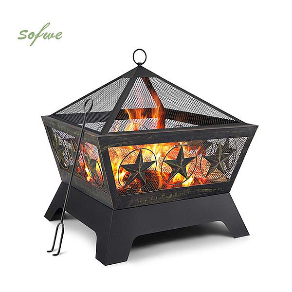 24 Inch Outdoor Wood Burning Fire Pit - 10H01L