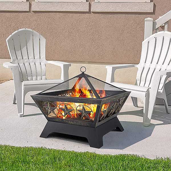 24 Inch Outdoor Wood Burning Fire Pit - 10H01L