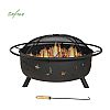 Outdoor Wood Burning Round Fire Pit Set - 10H01N