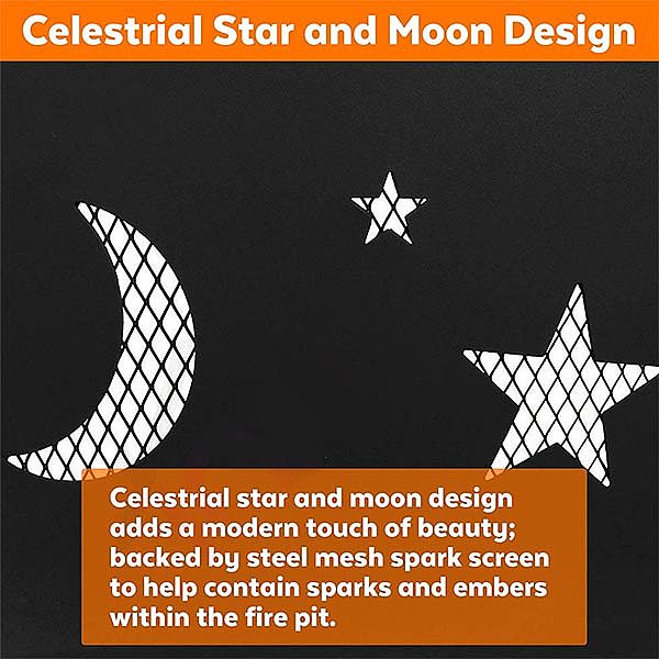 Outdoor Wood Burning Round Fire Pit Set - 10H01N