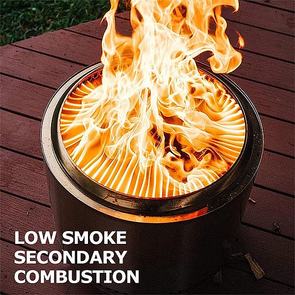 Stainless Steel Porous Smokeless Fire Pit - 10H02K