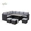 7 Pieces Wicker Rattan Garden Sectional Sofa Set - 10C01D