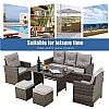 PE Rattan Furniture Outdoor Garden Combination Sofa Set - 10C01E