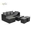 Garden Rattan Furniture Black Sets - 10C01M