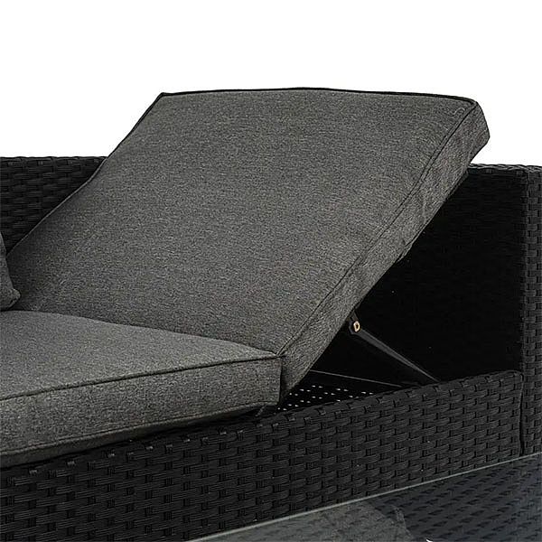 Garden Rattan Furniture Black Sets - 10C01M