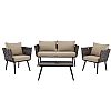 Luxury Design 4 Pieces Rattan Furniture Sofa Set - 10C01Q