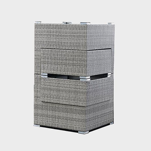 5 Piece Patio Rattan Wicker Sun Loungers - 10C01R