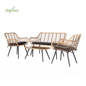 4 Seater Wicker Rattan Garden Furniture