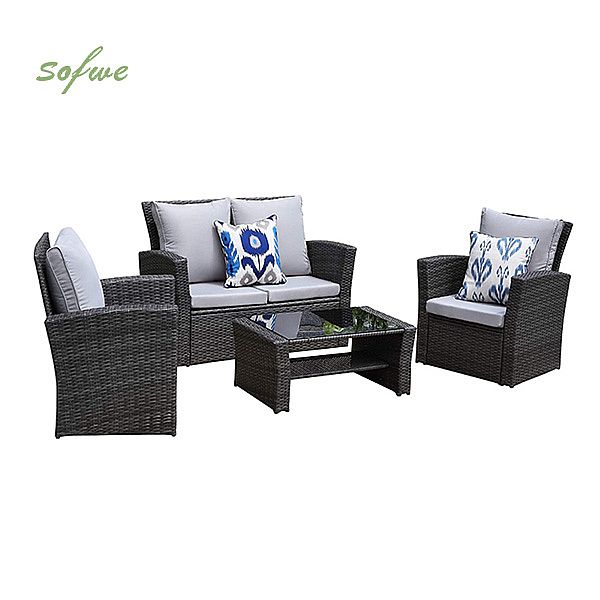 Patio Garden Rattan Wicker Sofa Set - 10C01Z