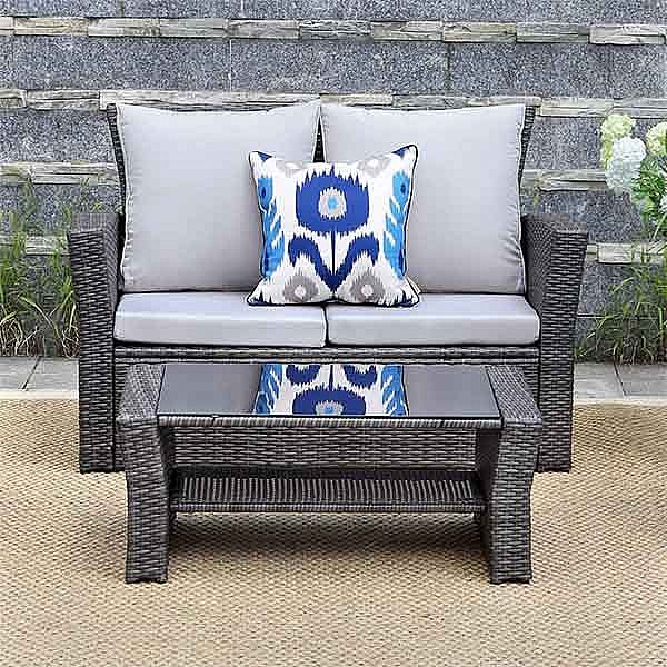 Patio Garden Rattan Wicker Sofa Set - 10C01Z